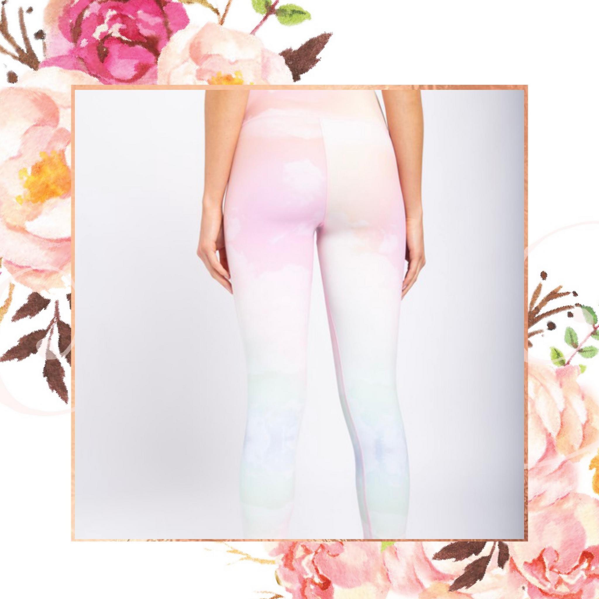 Rainbow Cloud High-Waist Leggings – Fashion Allie