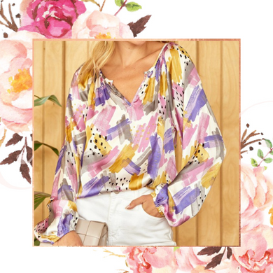 Silky Brushstroke Blouse