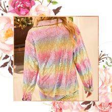 Load image into Gallery viewer, Over the Rainbow Sequin Button Down Top