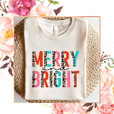 Merry and Bright Graphic Tee - Ivory