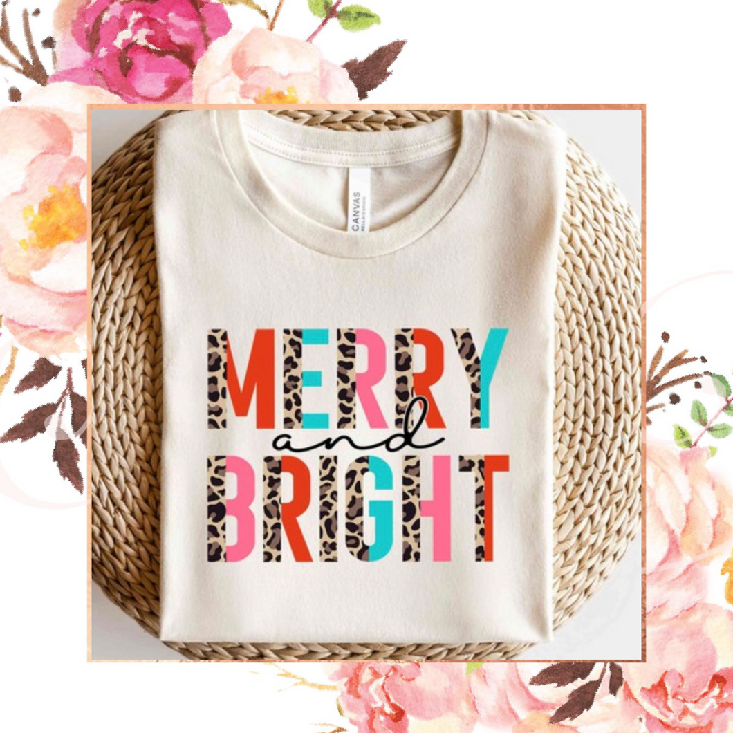 Merry and Bright Graphic Tee - Ivory