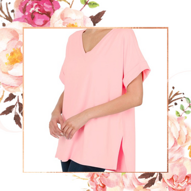 Dusty Pink Fav-Z Brushed Tunic Tee
