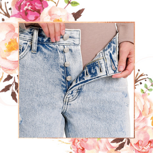 Light High-Rise Distressed Straight Crop Jeans