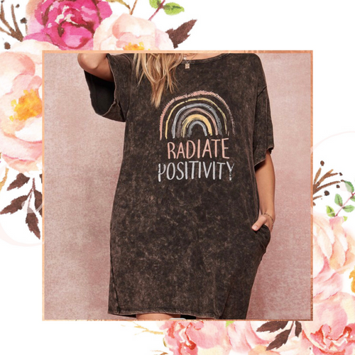 Radiate Positivity Vintage Tee Dress