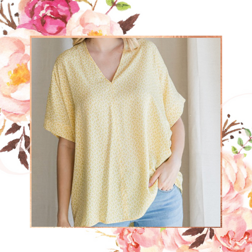 Yellow Mellow Leopard Blouse