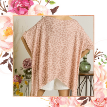 Load image into Gallery viewer, Blush Leopard Poncho Top