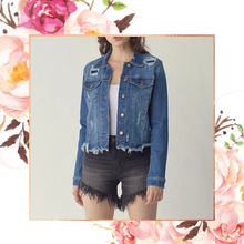 Load image into Gallery viewer, In with the Fray Black Denim Shorts